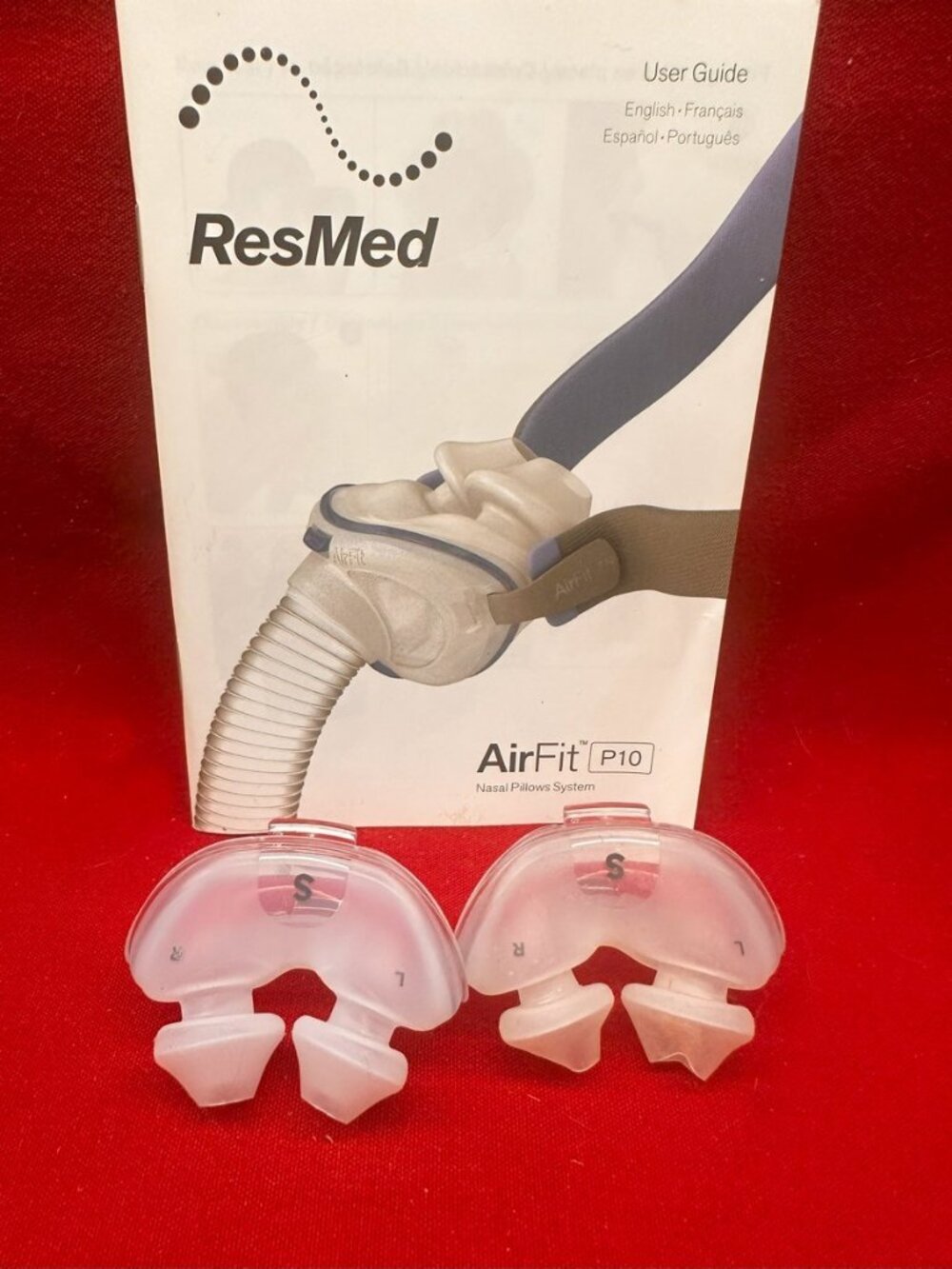 Lot of TWO (2) ResMed AirFit P10 CPAP Nasal Pillow Cushions Size SMALL NWOT